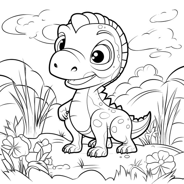  Dino Ausmalen Bilder - Kostenloser Download auf Freepik Illustration 