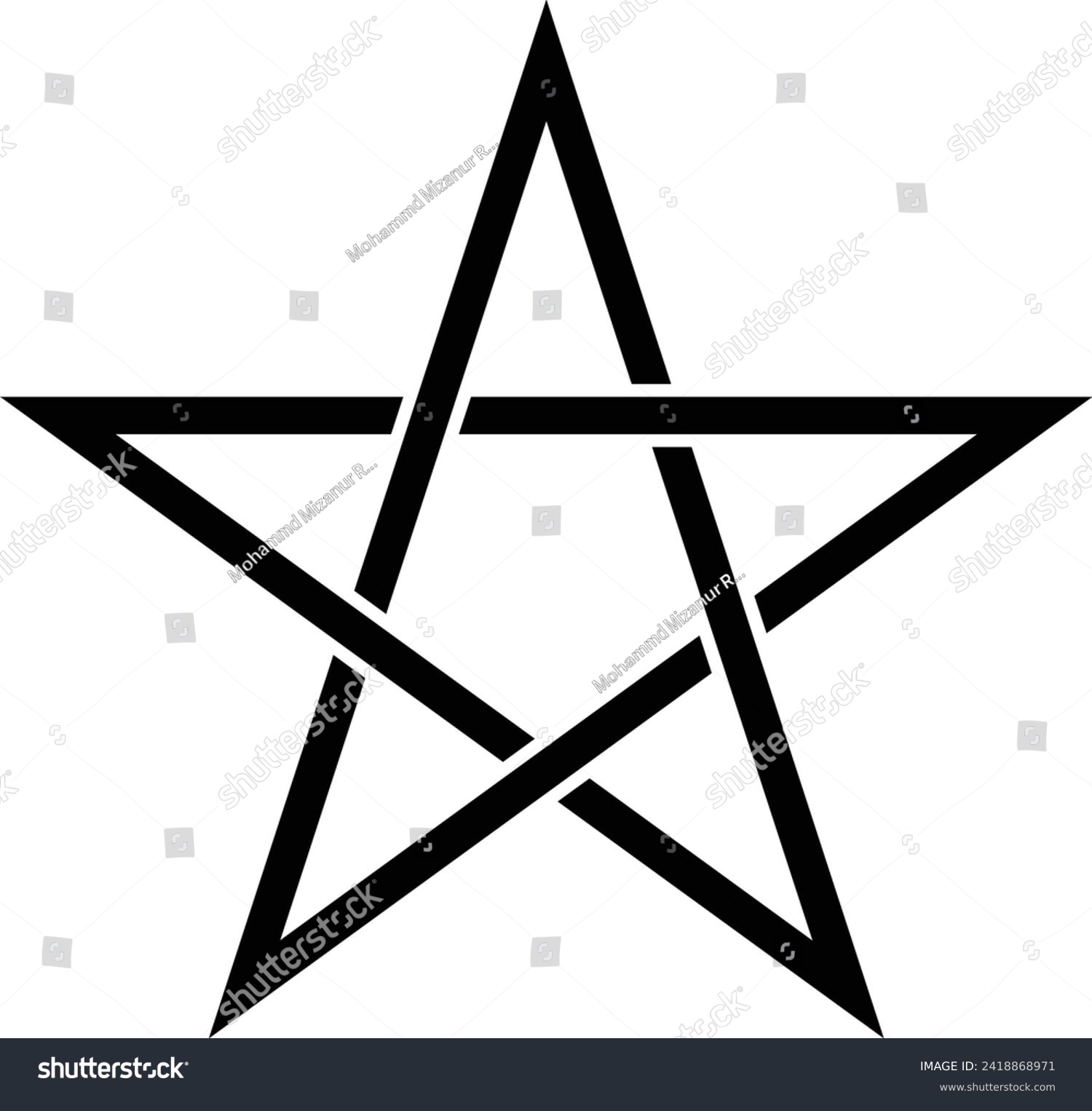  Pentagram Sign Five-pointed Star Magical Symbol Stock Vector (Royalty 