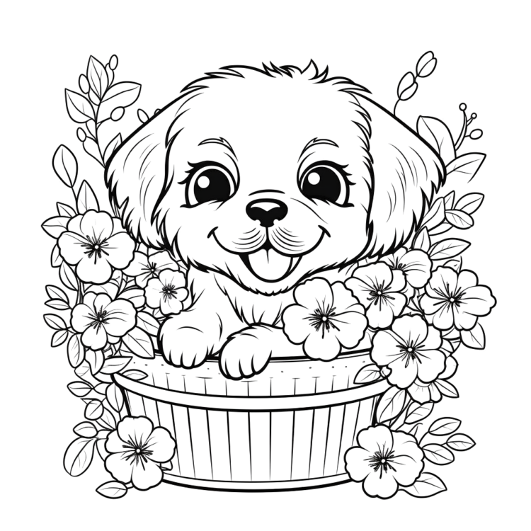  Welpen Zum Ausmalen Und Ausdrucken Hunde Ausmalbilder Ausmalbilder 