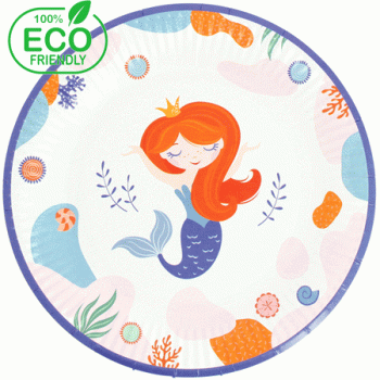  Meerjungfrau Party Teller - Partyzubehör online kaufen für Motiv 