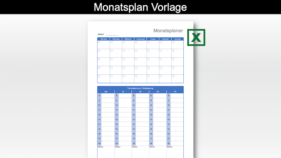 Monatsplan Vorlage zum Ausdrucken - Muster-Vorlage.ch Motiv 