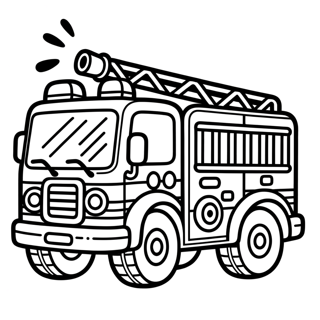  Foto zu Kostenlose Feuerwehrwagen Ausmalbilder PDF - Meine-Malvorlage.de 