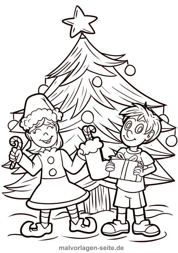  Malvorlage Weihnachten - Ausmalbild kostenlos herunterladen 