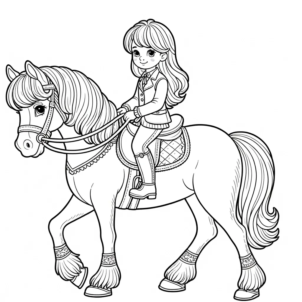  Ausmalbilder Reiterin Bildidee 