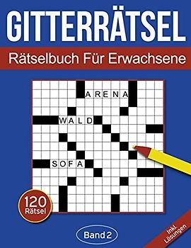  Foto zu Gitterrätsel - Rätselbuch für Erwachsene: Kreuzgitter Rätselheft für 