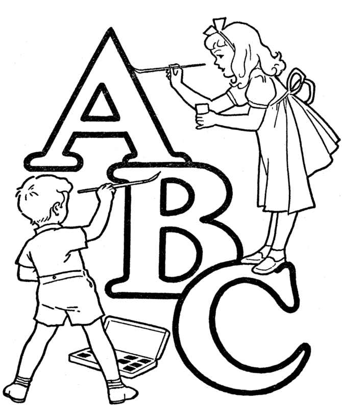  Malvorlagen zum Ausmalen: Abc Coloring Pages Illustration 