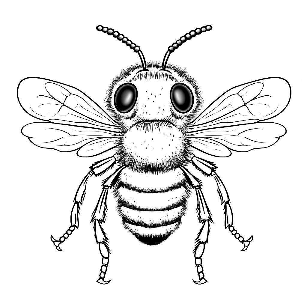  "Biene Ausmalbild - kostenlos herunterladen 