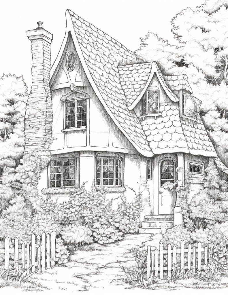  Foto zu Kostenlose Ausmalbilder - Häuser - Drucksofa 