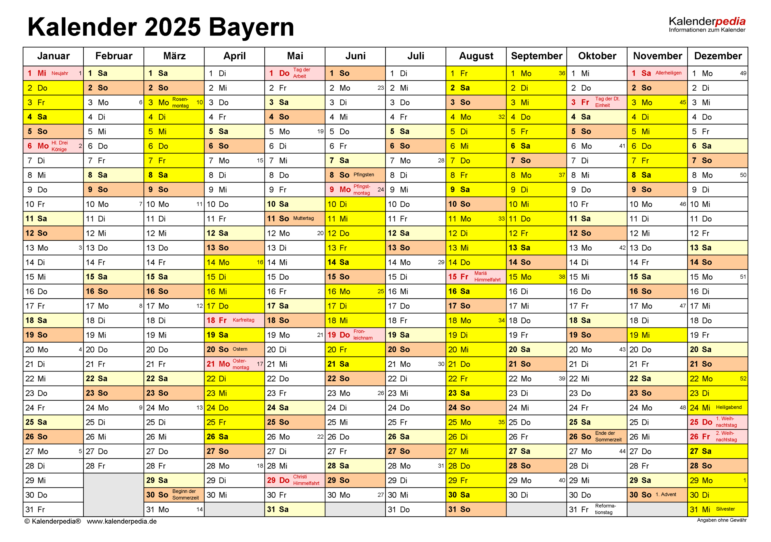  Kalender 2025 Bayern Mit Feiertagen Und Schulferien Zum Ausdrucken Bildidee 
