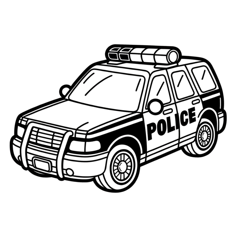  Polizeiauto Ausmalbilder zum Drucken - Meine-Malvorlage.de 