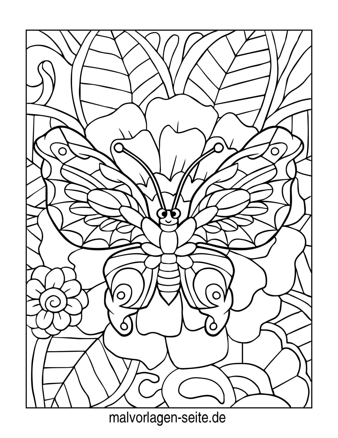  Malvorlage Schmetterling - Ausmalbild kostenlos herunterladen 
