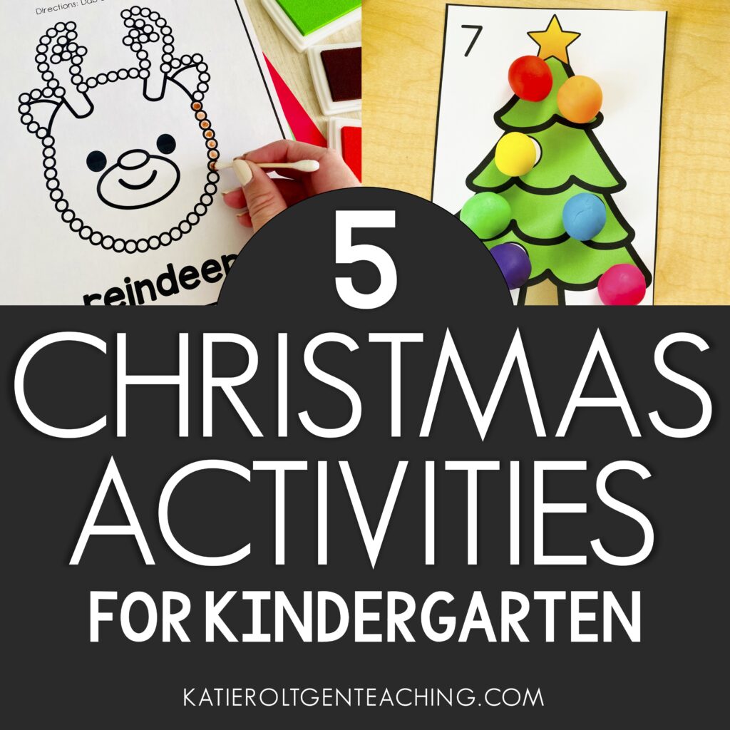  5 Christmas Activities for Kindergarten (Free Elf Game!) - Katie Illustration 