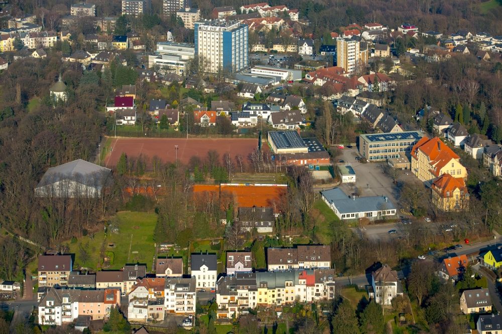  Hattingen from above - Tennis court and sports facilities at the Motiv 