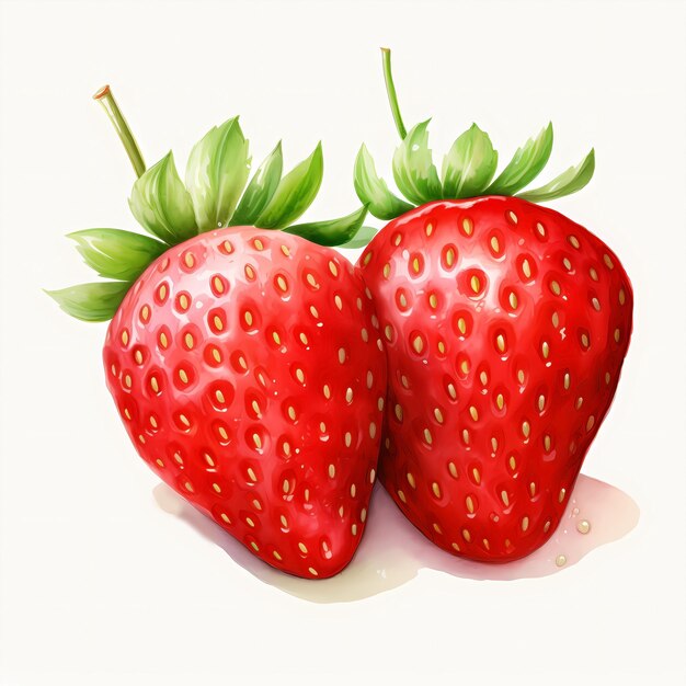  Hand drawn strawberry fruit illustration material Bildidee 