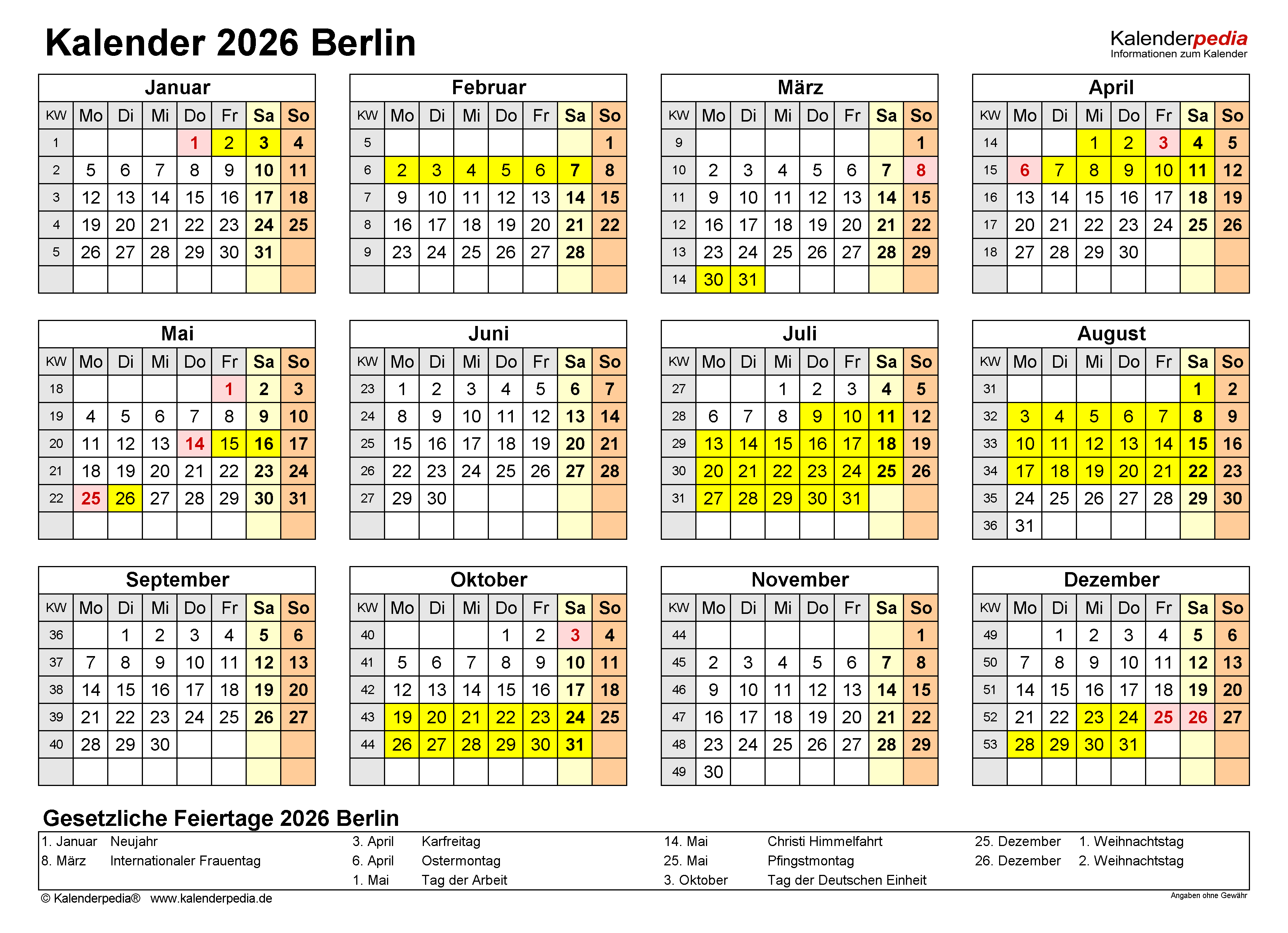  Ferien Berlin 2025 2026 Motiv 