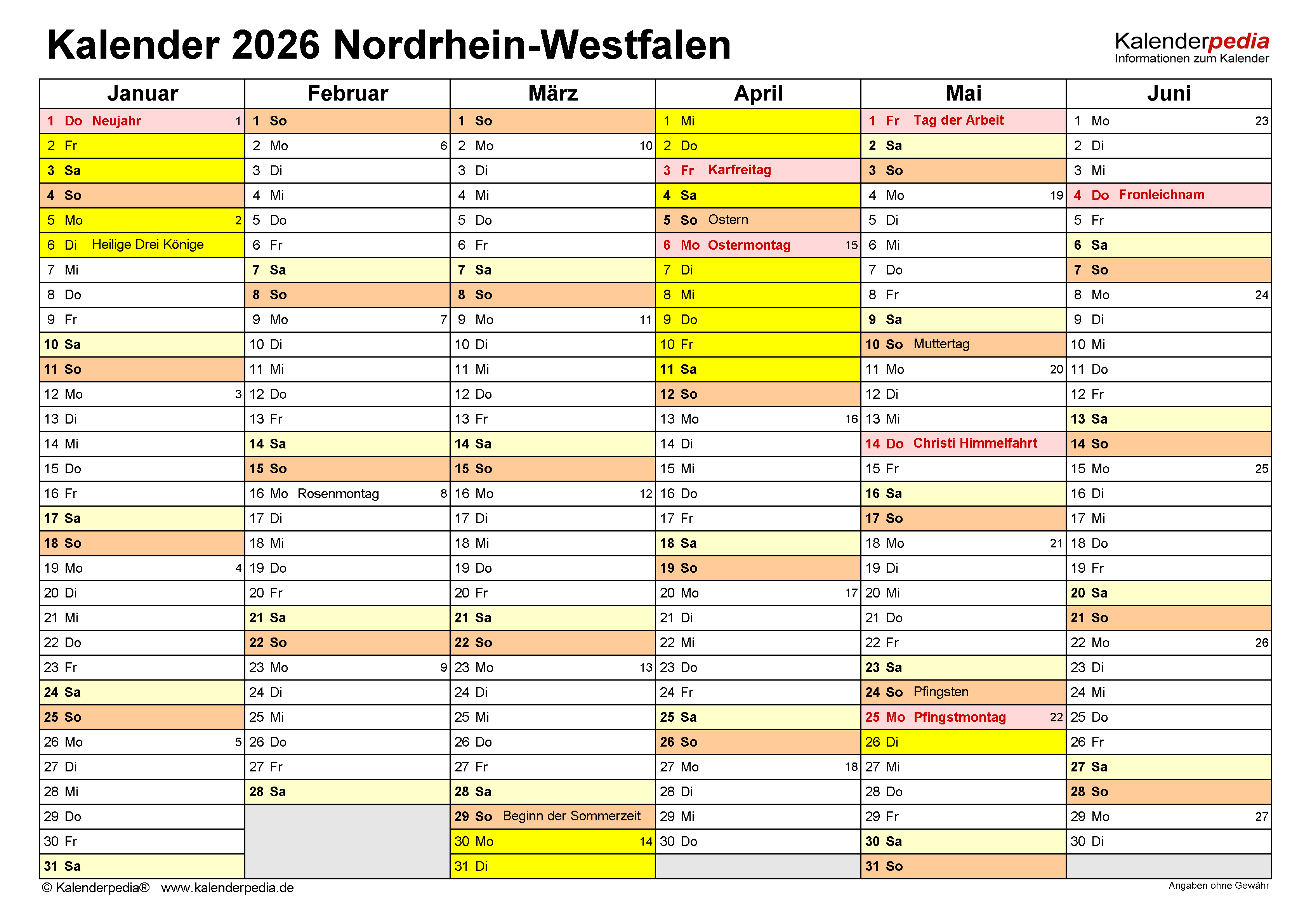  Ferien Nrw 2026 Pdf Schulferien-kalender nrw Nordrhein-westfalen 2026 Motiv 