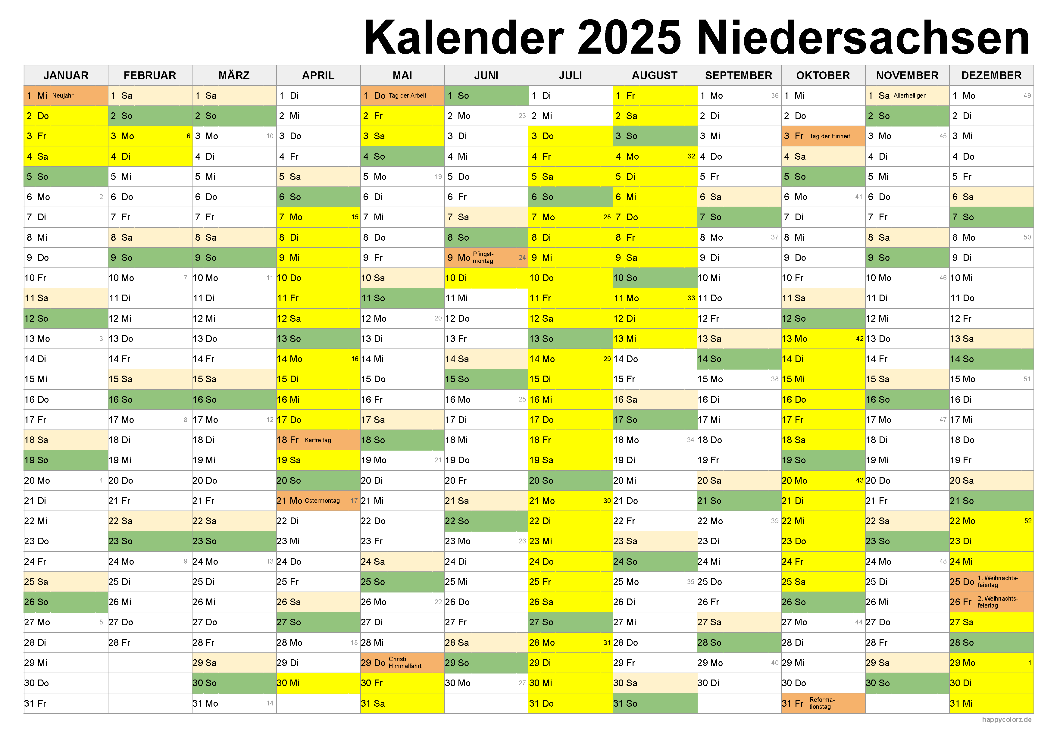 Foto zu Ferien Und Feiertage 2025 Niedersachsen Club Chicago 