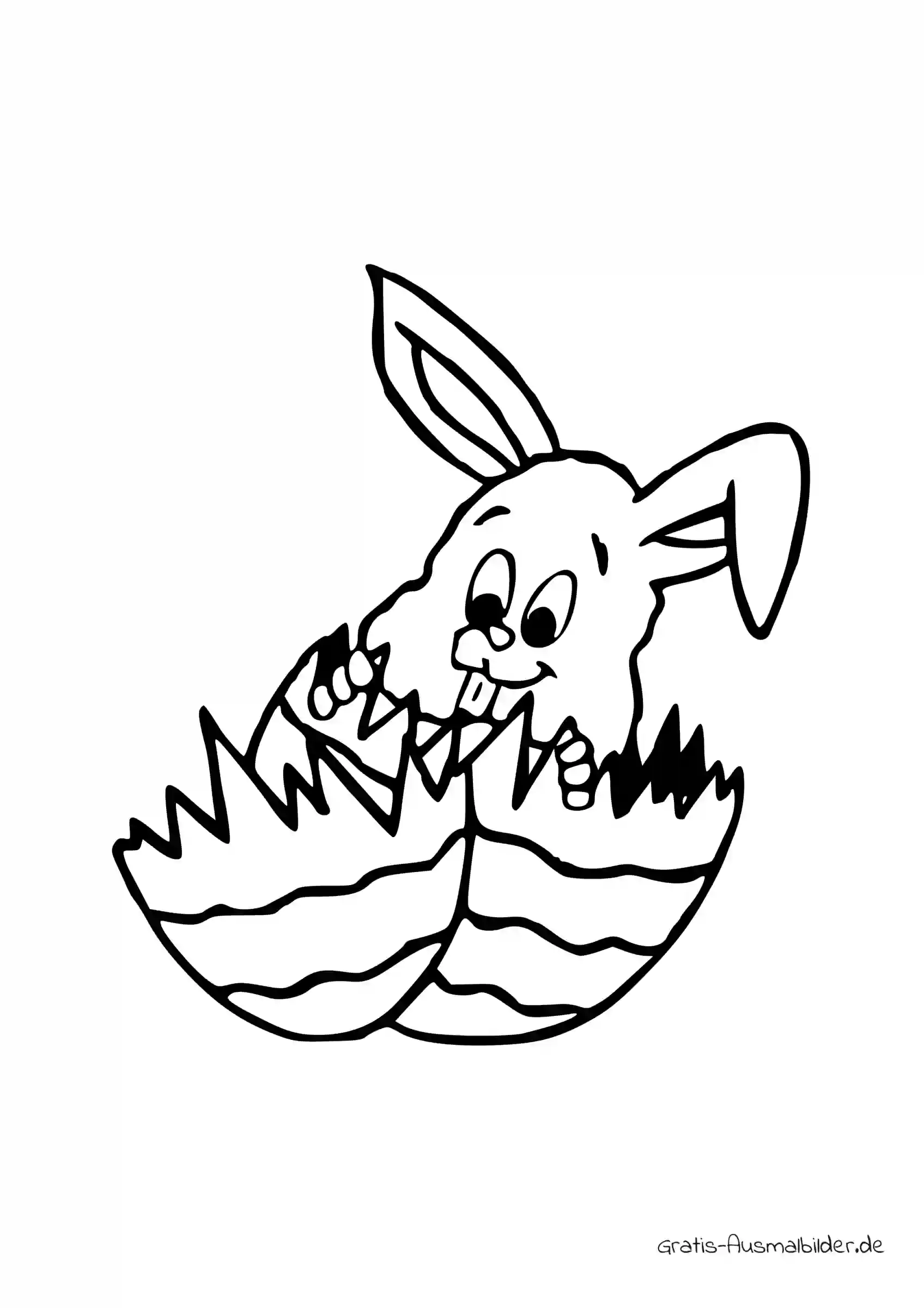  Foto zu Ausmalbild Osterhase im Osterei - Kostenlose Ausmalbilder bei Gratis 