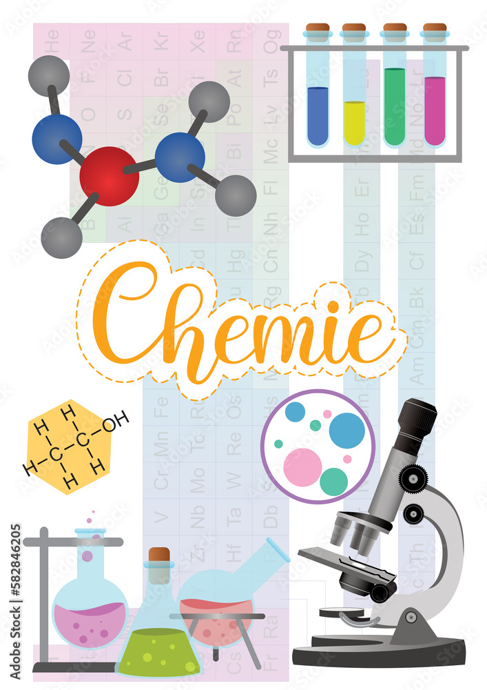  Chemie - Deckblatt Stock Illustration 