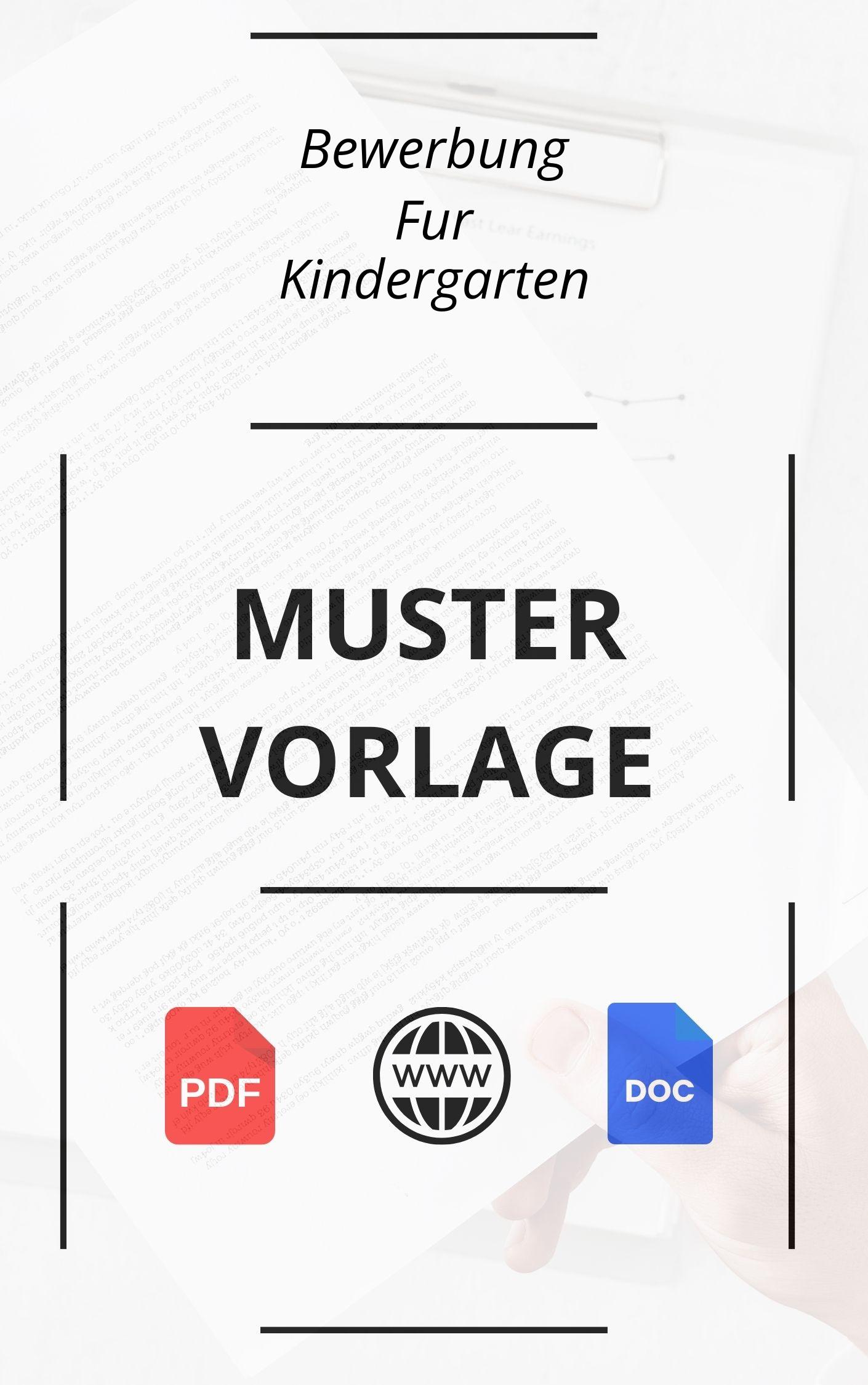  Wie Schreibt Man Eine Bewerbung Für Kindergarten - Muster Vorlage Bildidee 