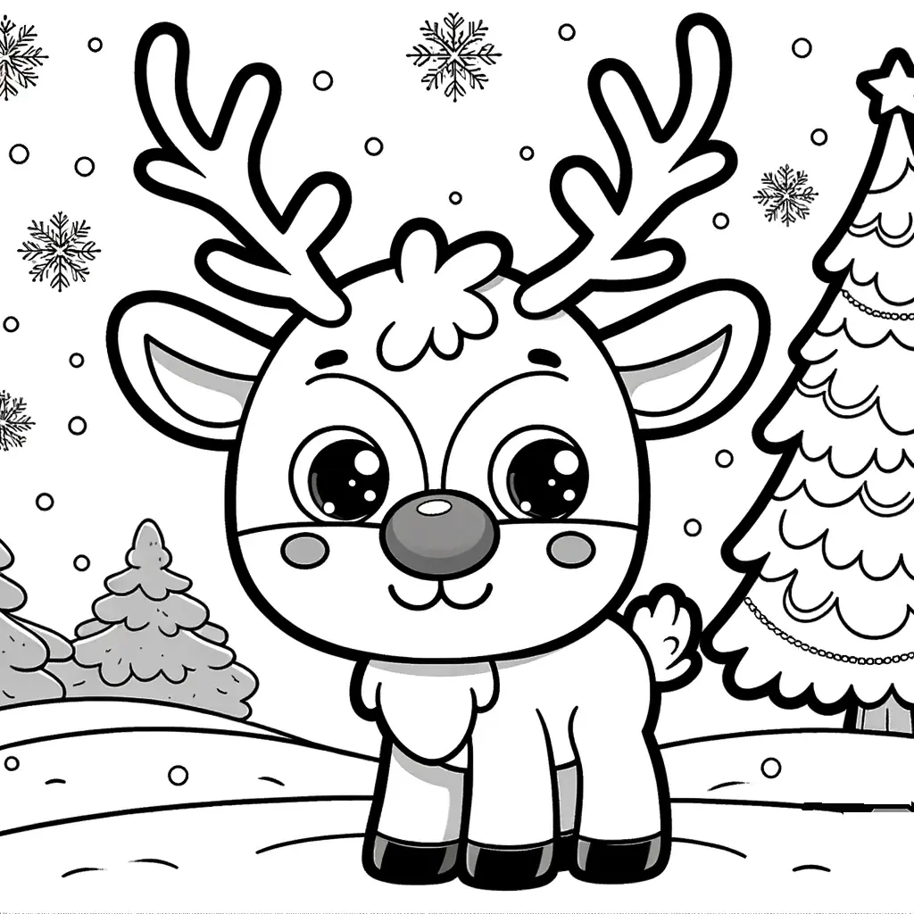  Pinguin Weihnachten Ausmalbild - SuperAusmalbilder.ch Bildidee 