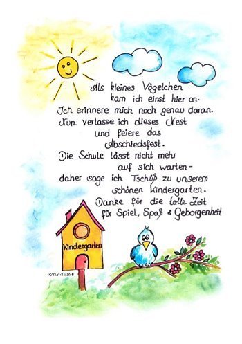 KreativZauber® Abschied Kindergarten Bildidee 
