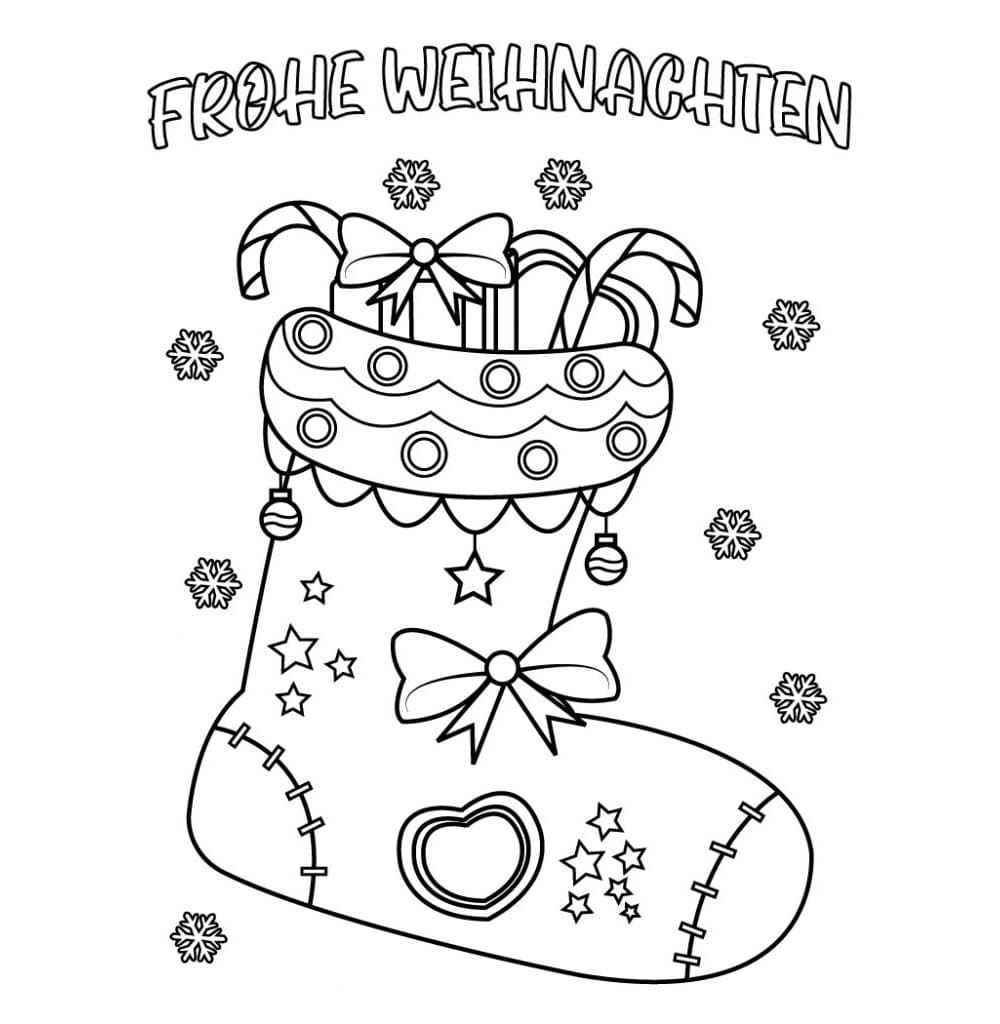  Frohe Weihnachten ausdrucken Ausmalbilder. Kostenlos herunterladen Illustration 